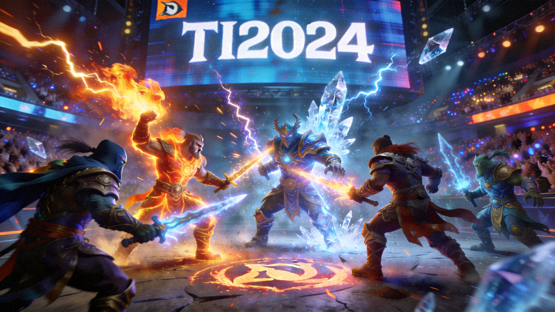 DOTA2国际邀请赛TI2024总决赛的激烈团战画面
